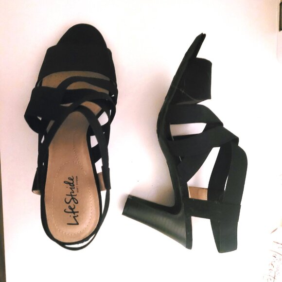 New LifeStride Open Toed Heeled Sandals, 9.5 - Picture 8 of 10